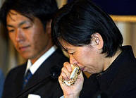 The mother and brother of Japanese hostage in Iraq Shosei Koda appeal for his release