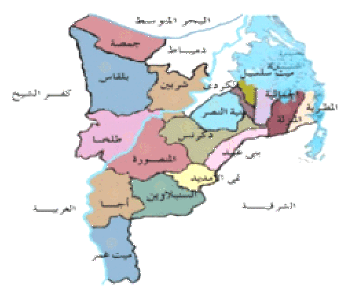 مراكز وقرى محافظة الدقهلية